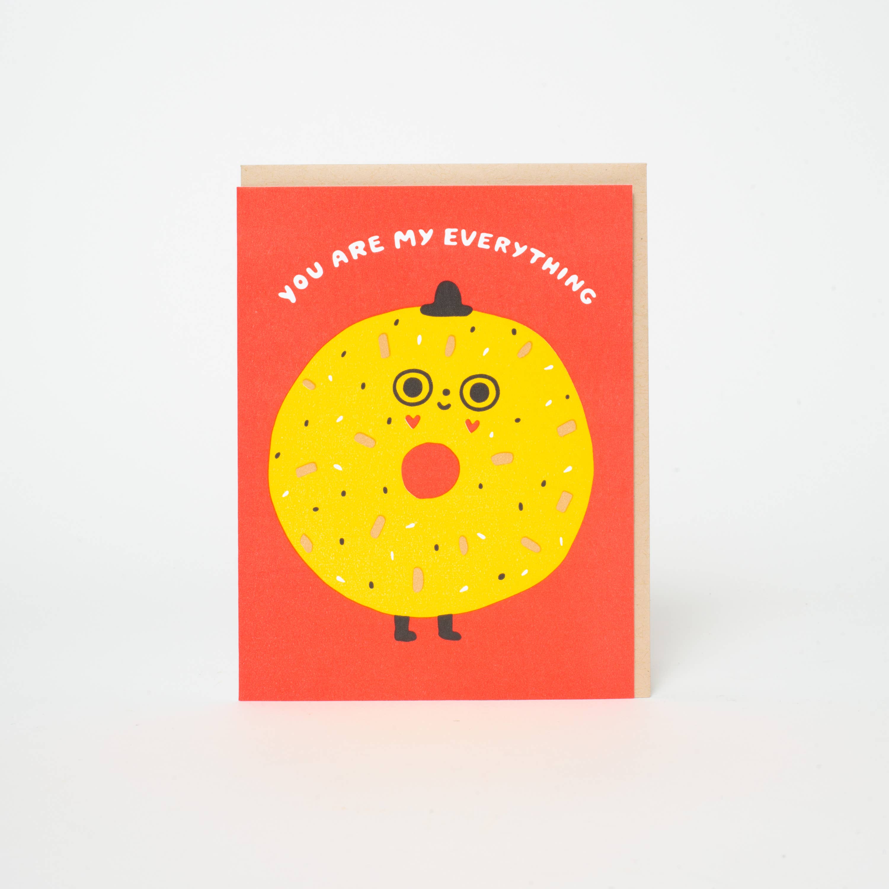 You're My Everything Bagel Letterpress Greeting Card - P I C N I C