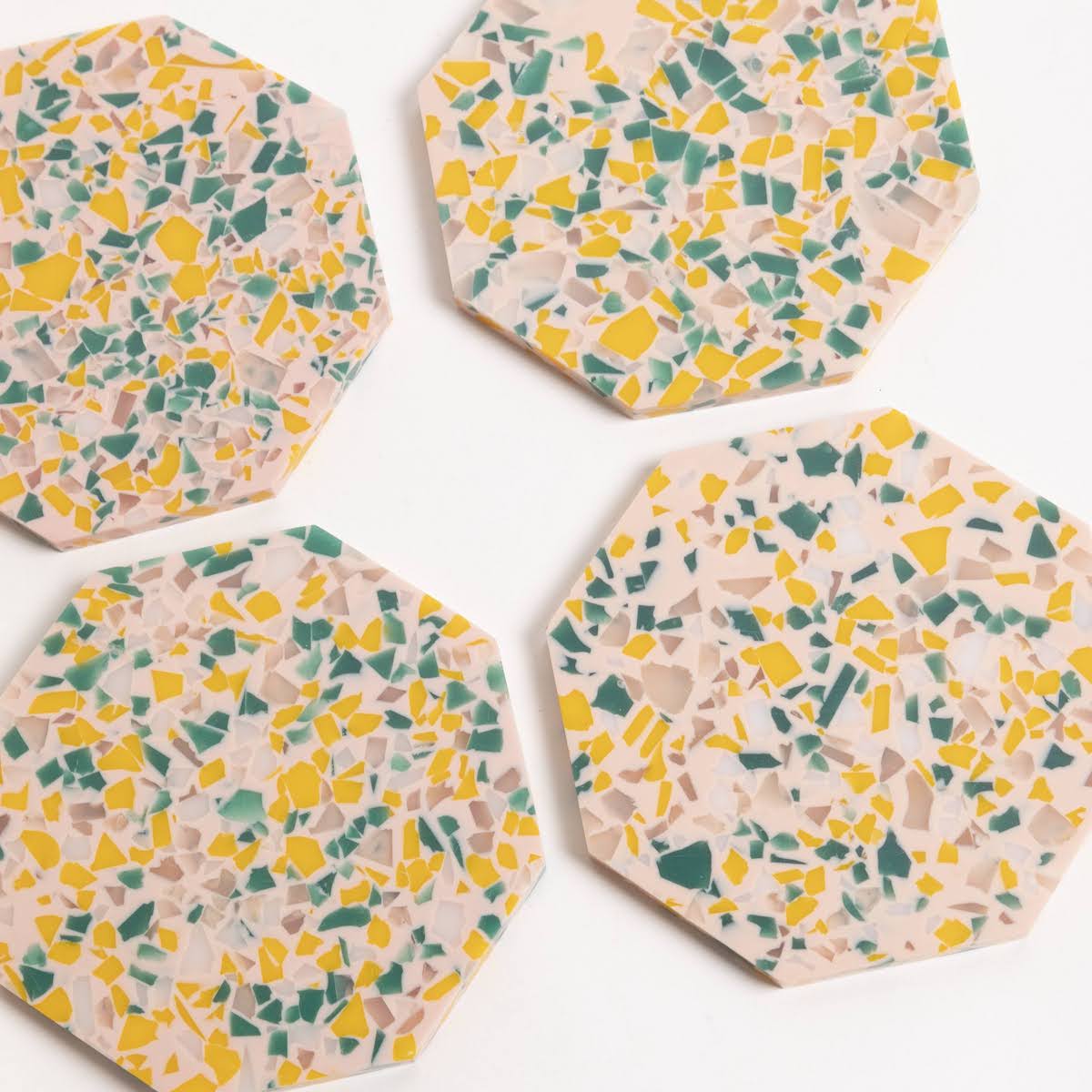 Fiesta Terrazzo Resin Coasters - P I C N I C