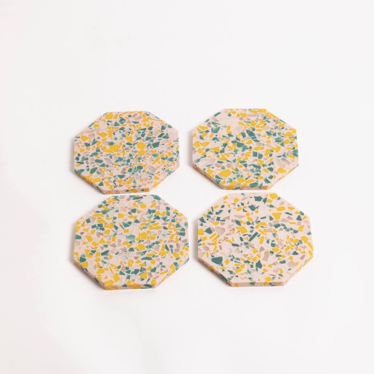 Fiesta Terrazzo Resin Coasters - P I C N I C