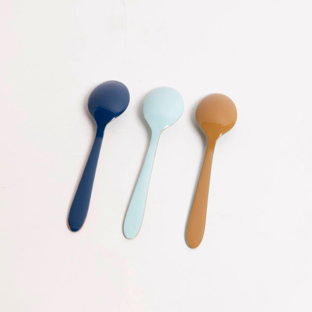 Cool Enamel Dessert Spoons - P I C N I C