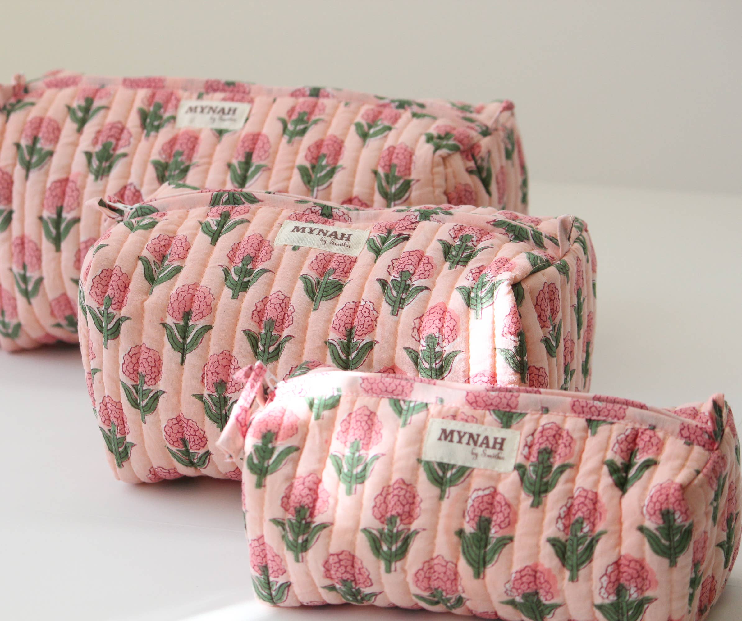 Amia Blush Marigold Print Cosmetic Bag - P I C N I C 