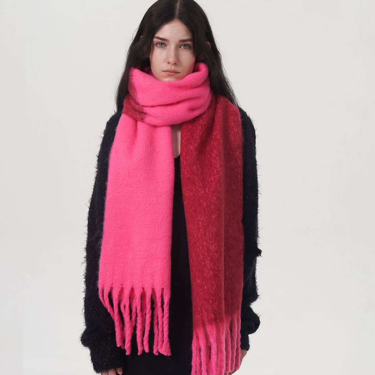 Two-Tone Mohair Scarf - P I C N I C 