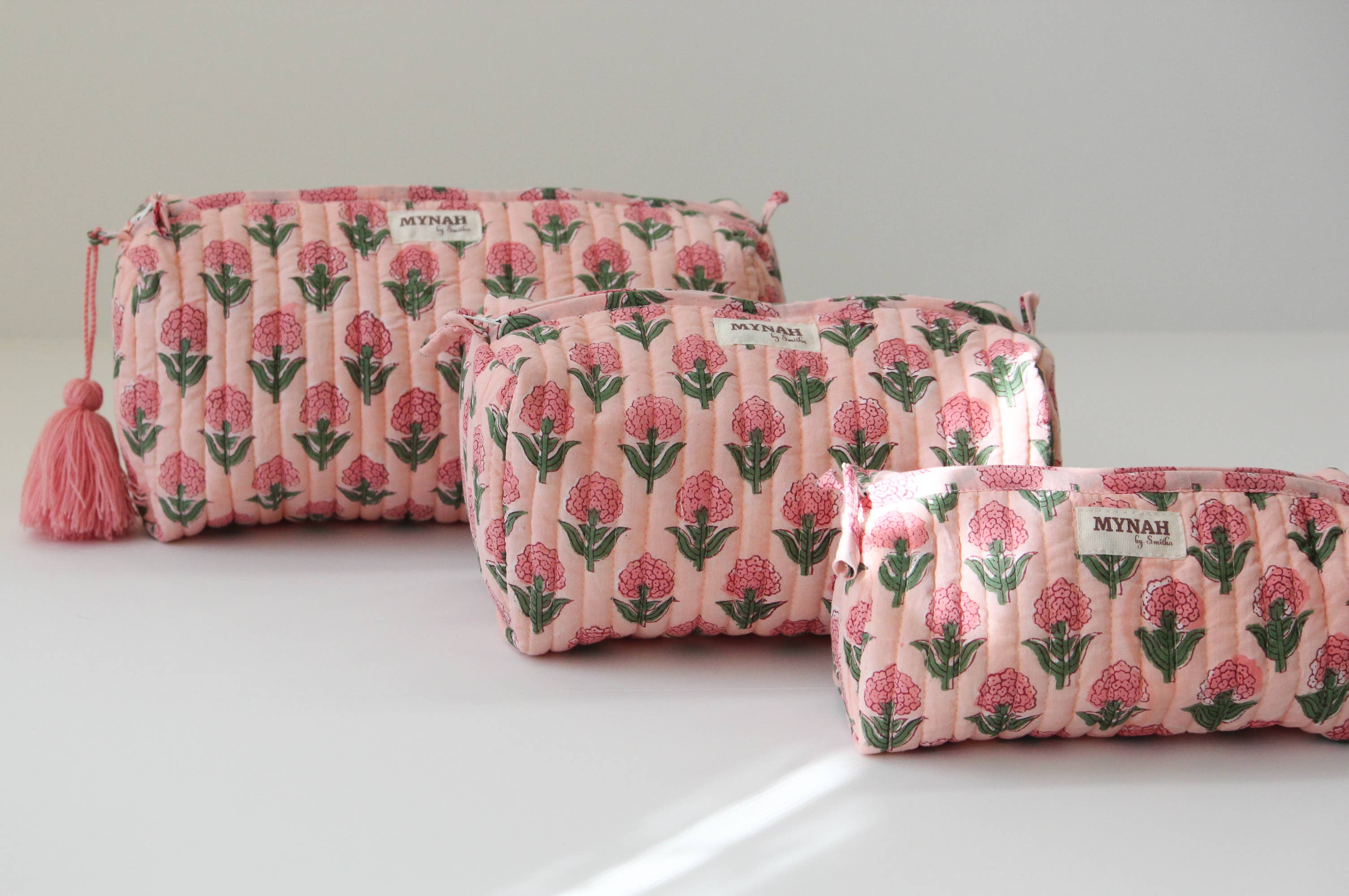 Amia Blush Marigold Print Cosmetic Bag - P I C N I C 