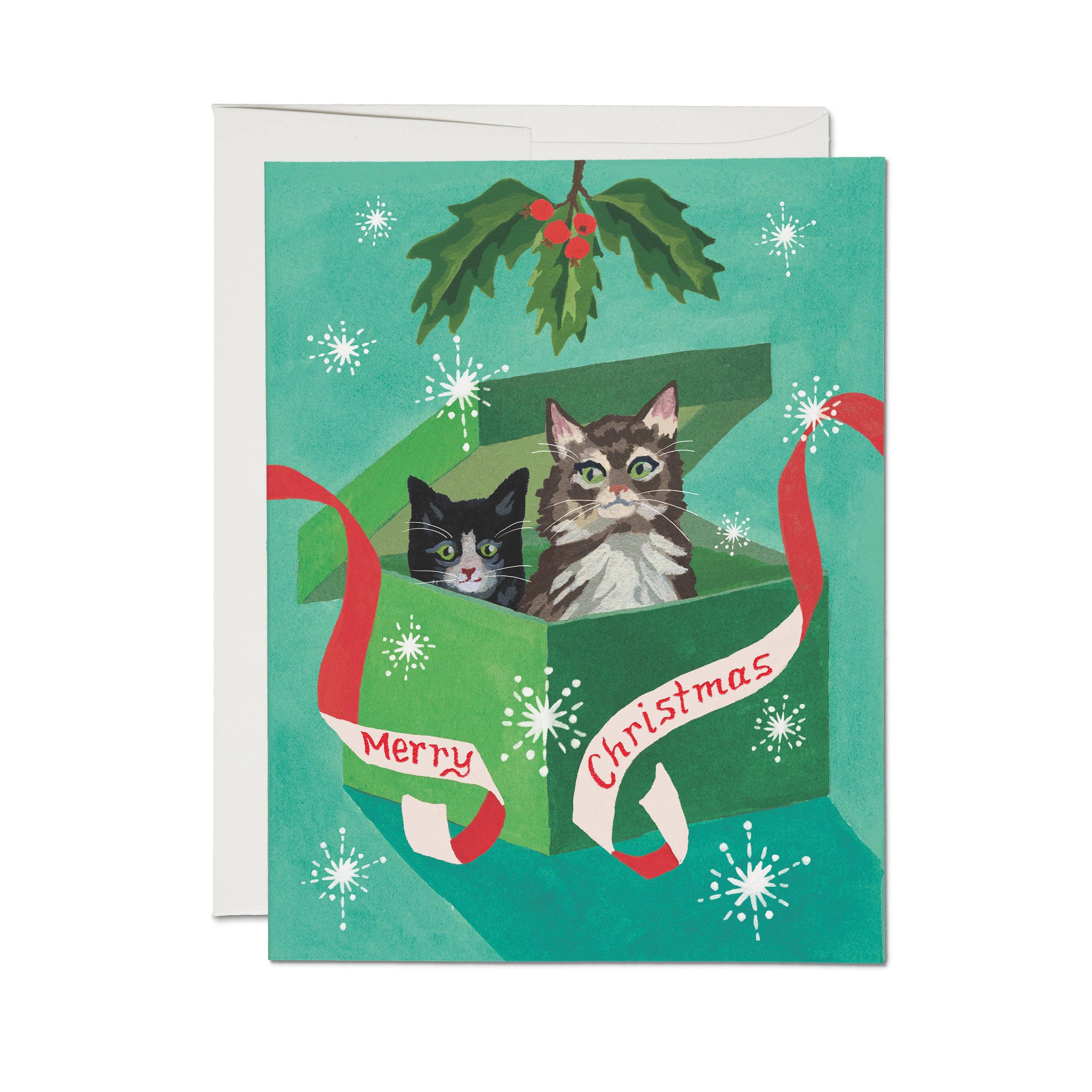 Meowy Christmas holiday greeting card - P I C N I C 