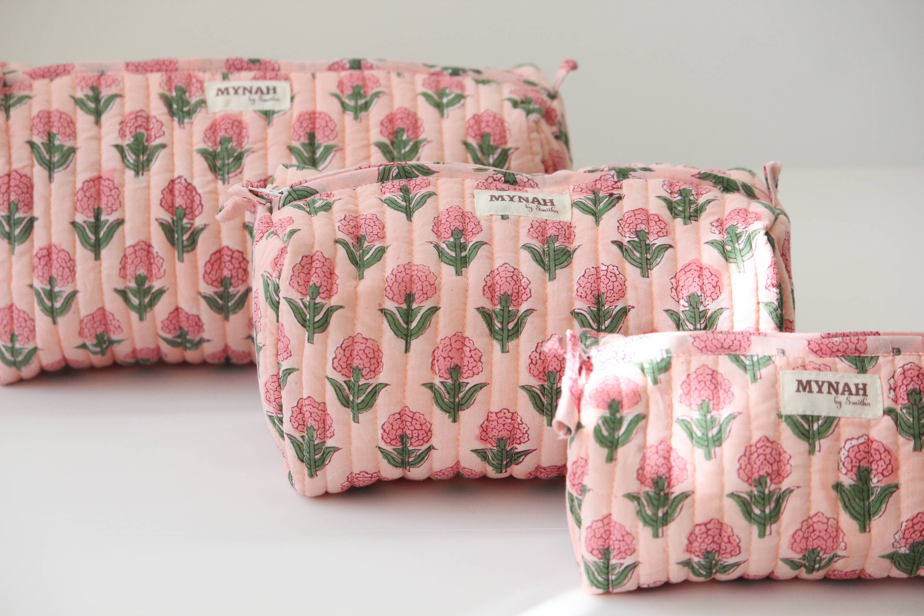 Amia Blush Marigold Print Cosmetic Bag - P I C N I C 