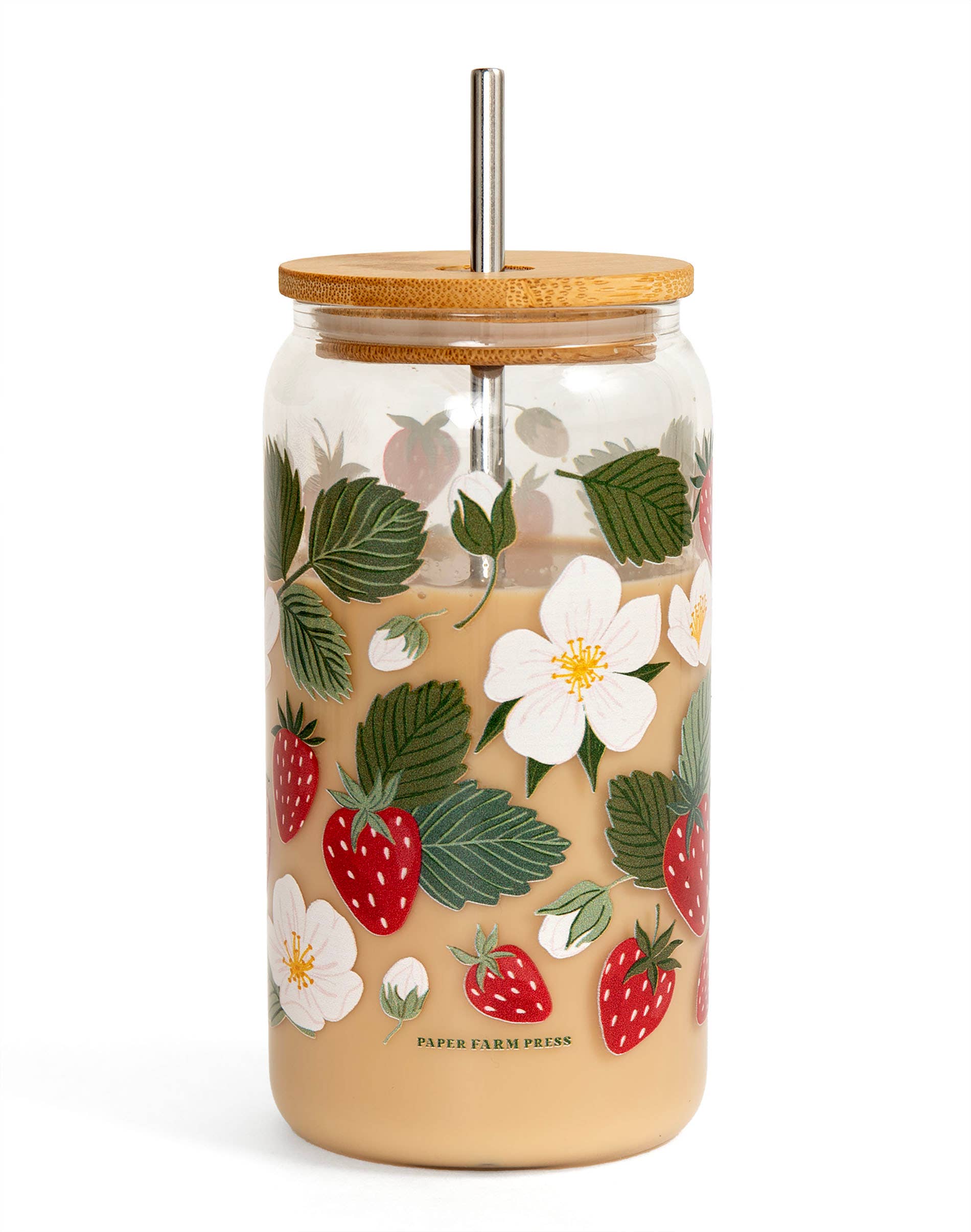 Strawberry Patch Glass Can - P I C N I C 