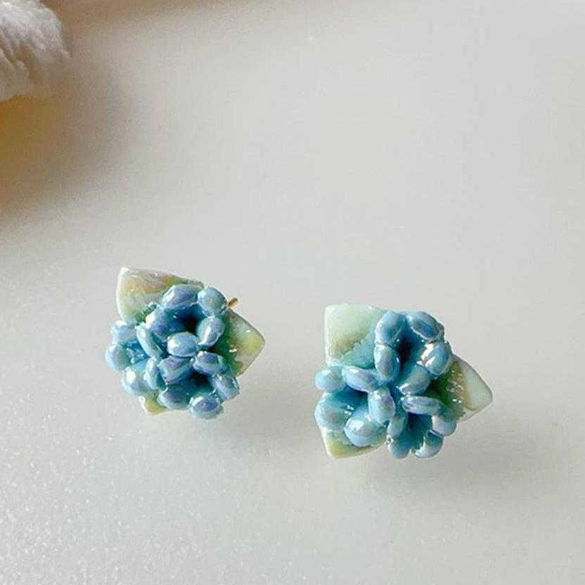 Ornamental Flower Ceramic Earrings - P I C N I C 