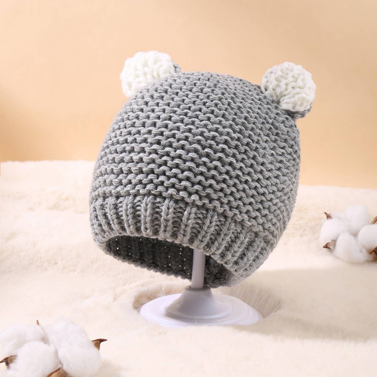 Teddy Bear Ears Knit Hat - P I C N I C 