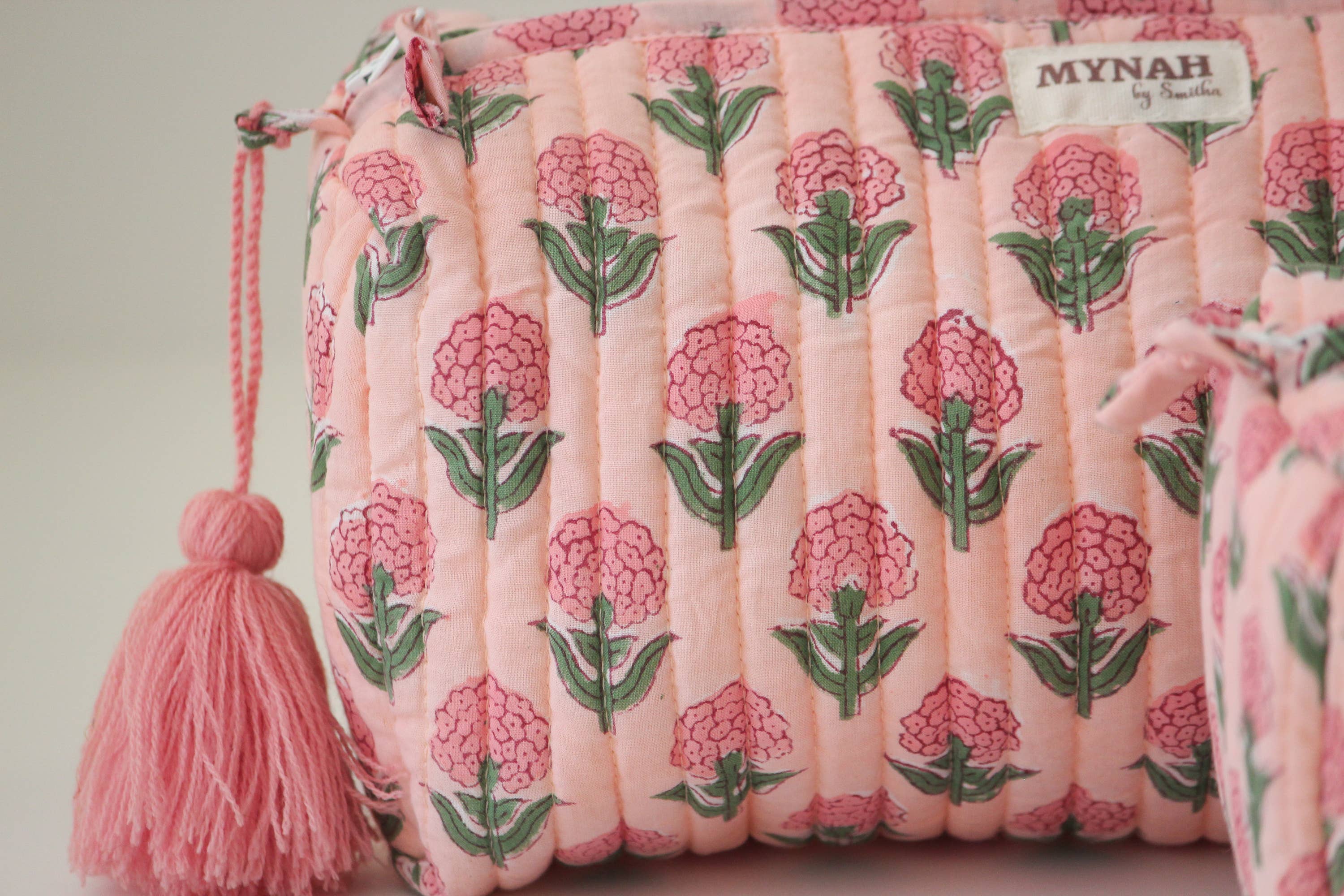 Amia Blush Marigold Print Cosmetic Bag - P I C N I C 