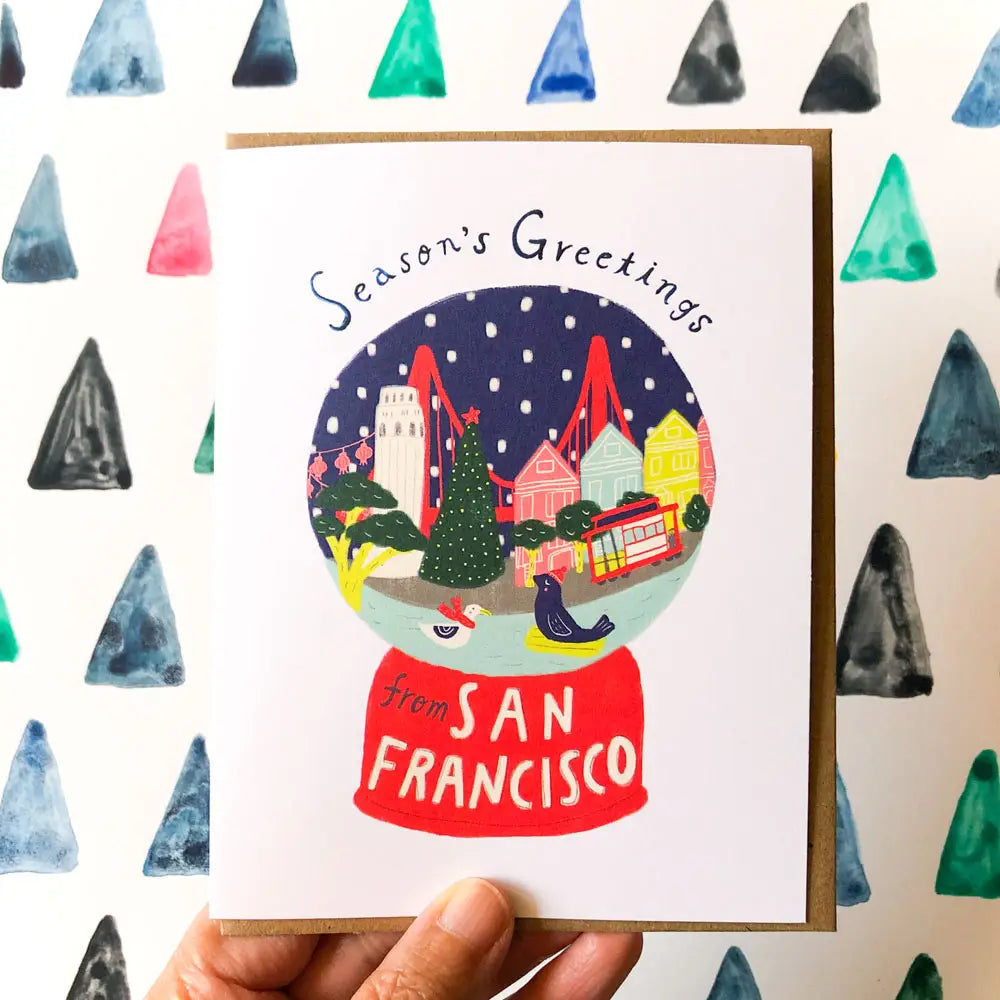 San Francisco Snow Globe Holiday Card Set - P I C N I C 