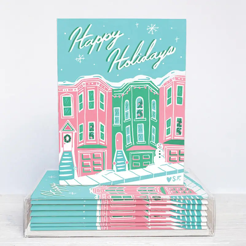 Painted Ladies Happy Holidays Card Box Set - P I C N I C 