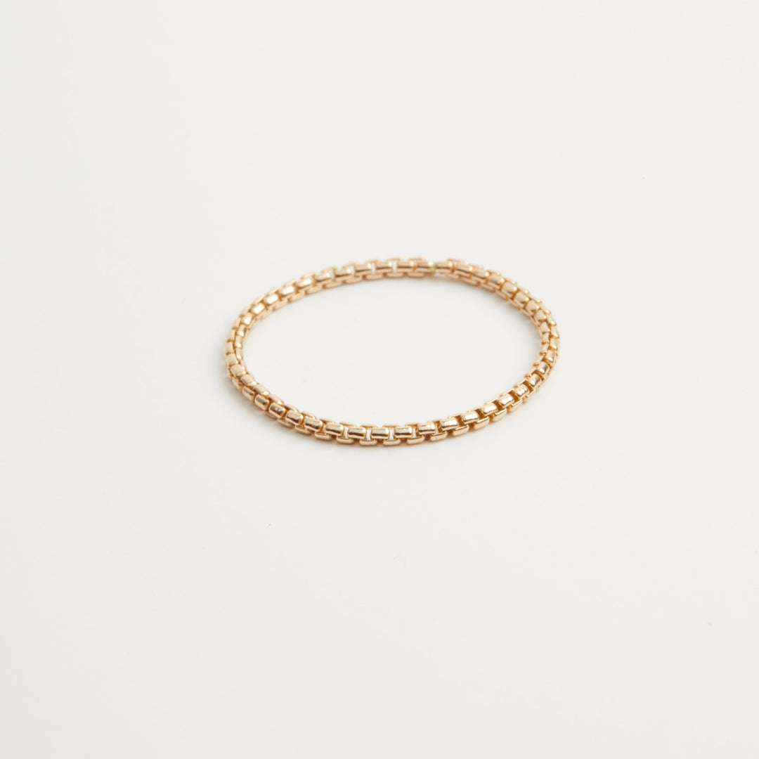 Bree Dainty Snake Gold Chain Ring - P I C N I C 