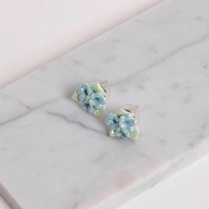 Ornamental Flower Ceramic Earrings - P I C N I C 