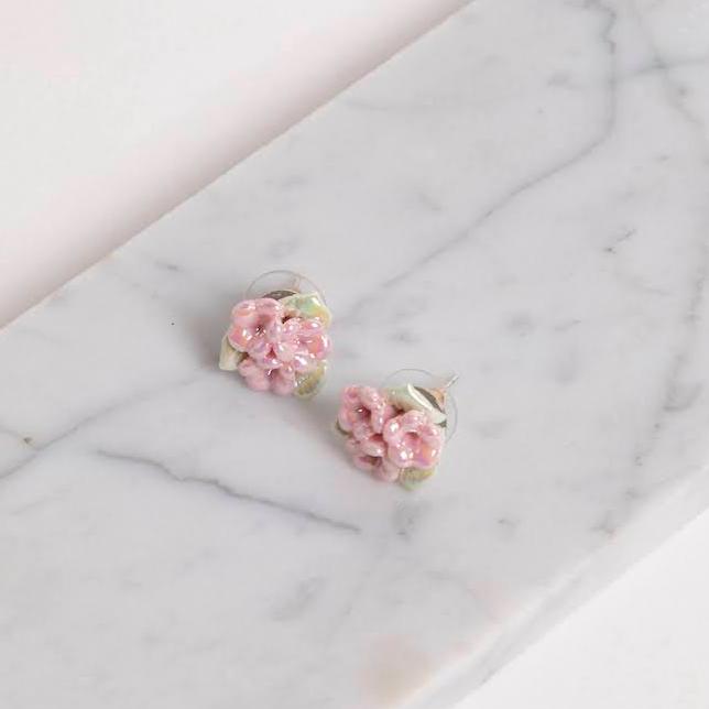 Ornamental Flower Ceramic Earrings - P I C N I C 