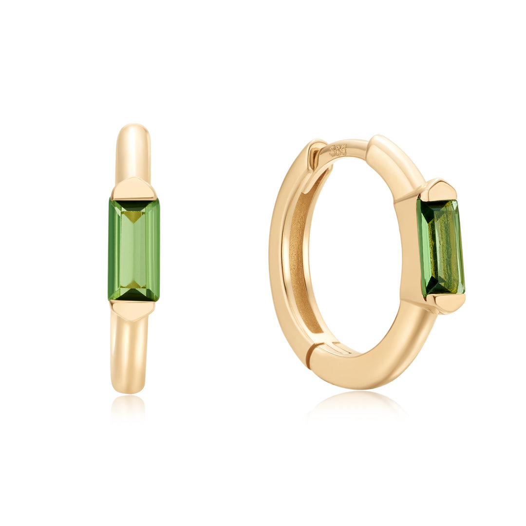 Vert Solid Gold Huggie Earrings - P I C N I C 