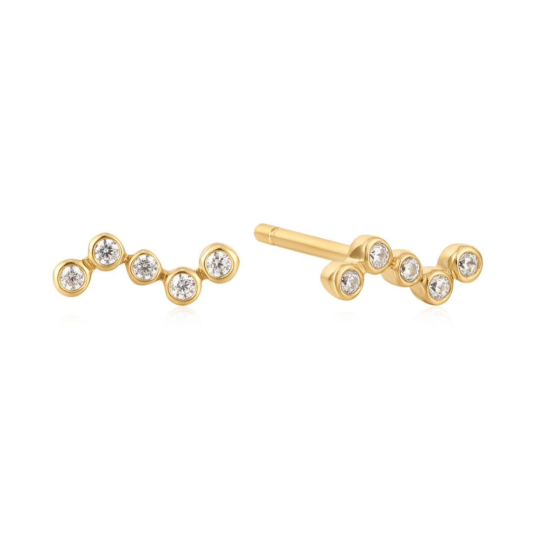 Yuki Solid Gold Screw Back Stud Earrings - P I C N I C 