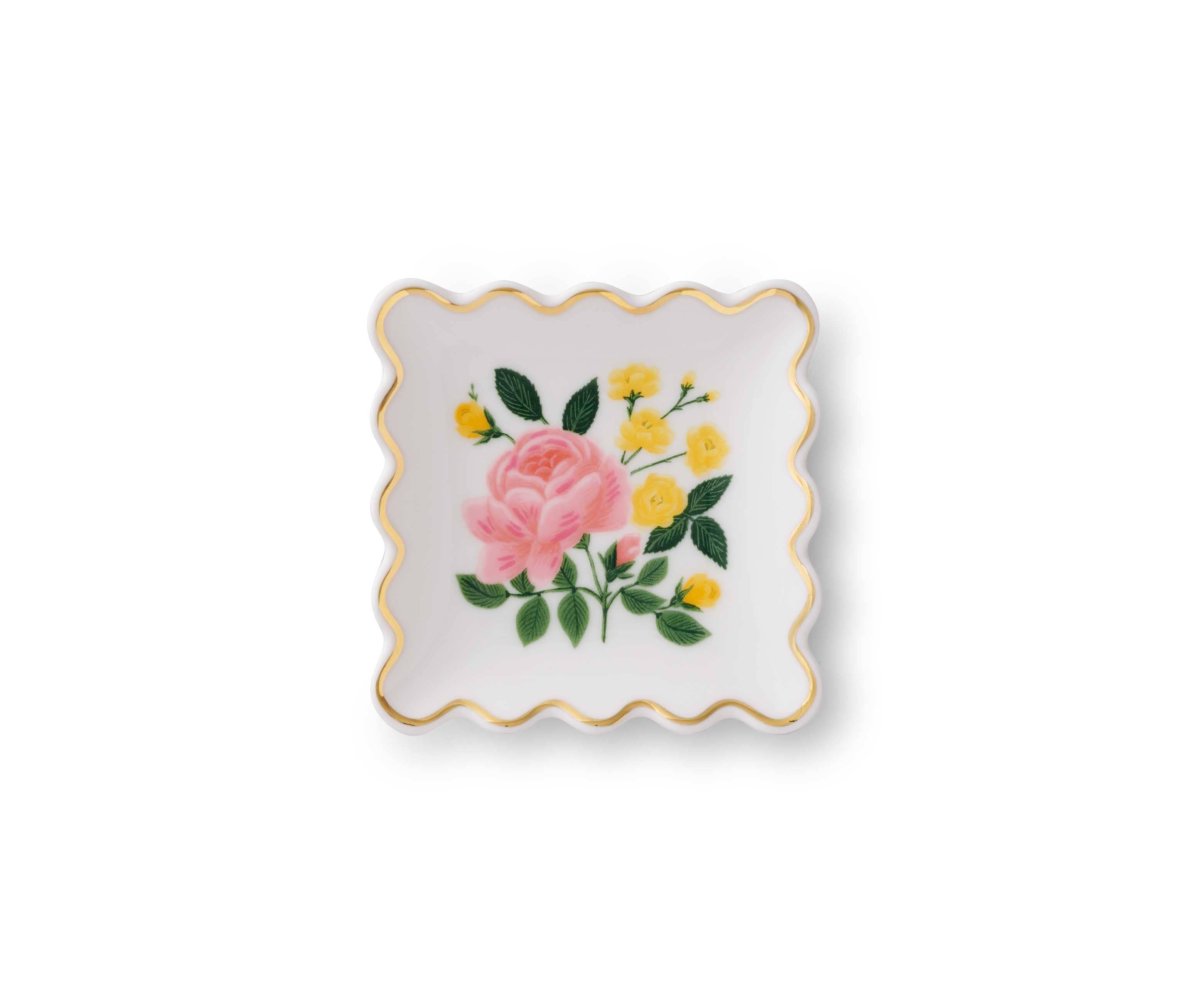 Roses Scalloped Ring Dish - P I C N I C 