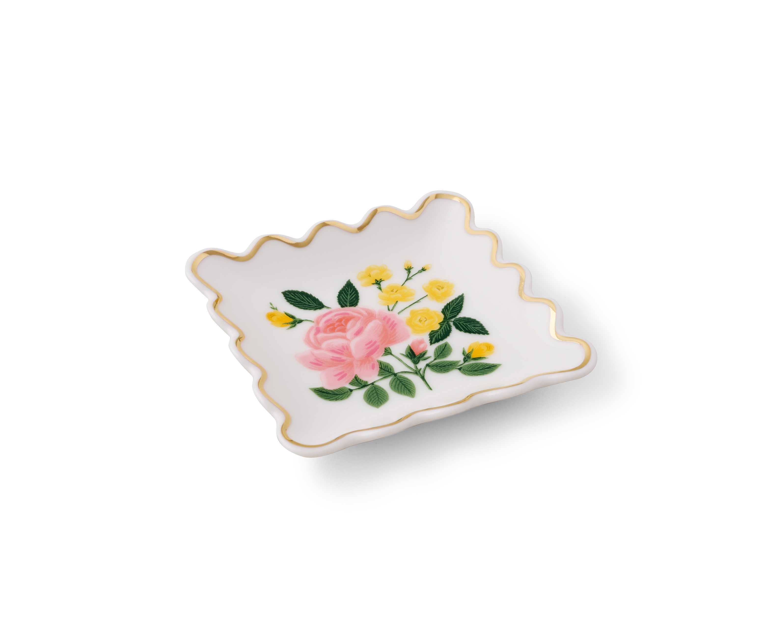 Roses Scalloped Ring Dish - P I C N I C 