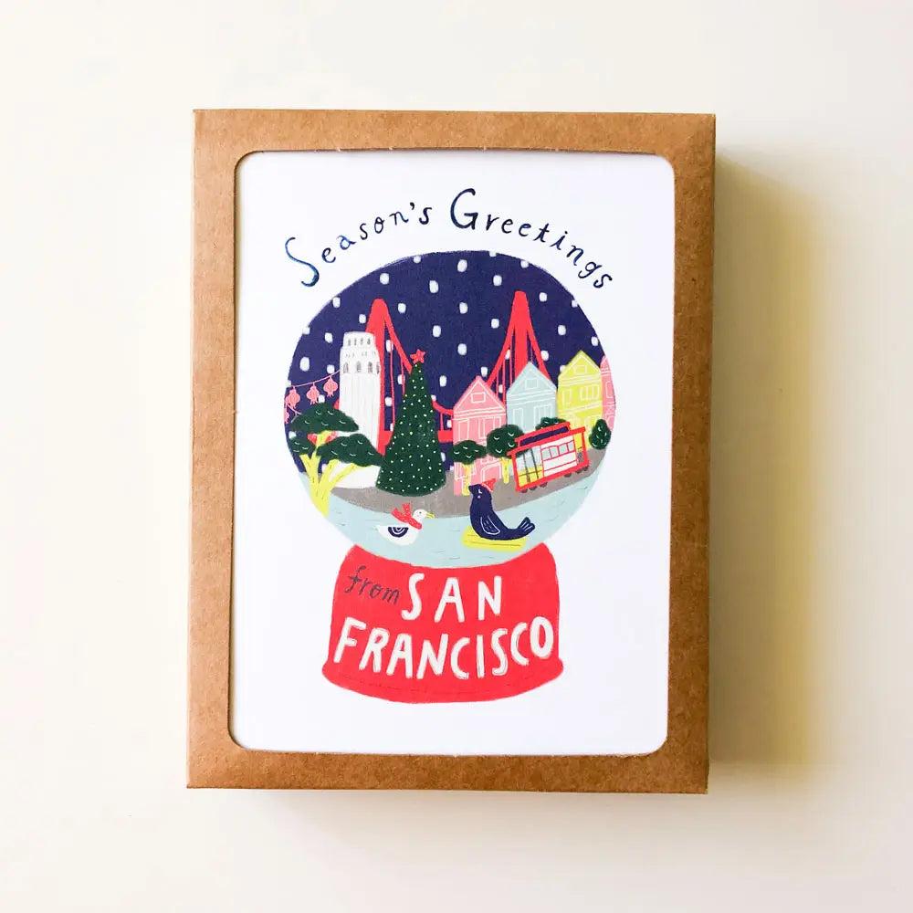 San Francisco Snow Globe Holiday Card Set - P I C N I C 