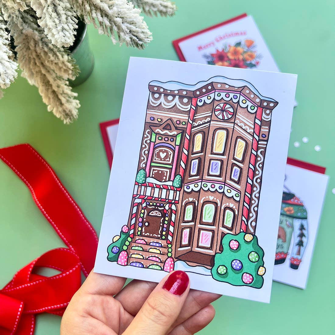 San Francisco Gingerbread House Holiday Cards - Set of 6 - P I C N I C 