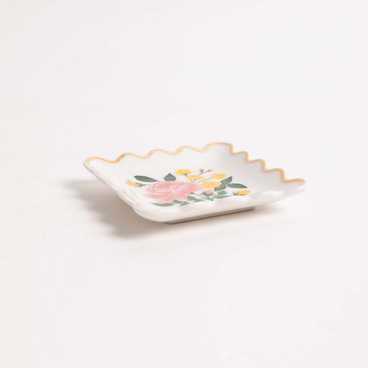 Roses Scalloped Ring Dish - P I C N I C 