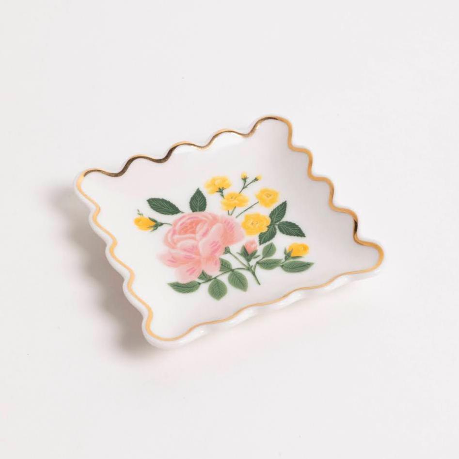 Roses Scalloped Ring Dish - P I C N I C 