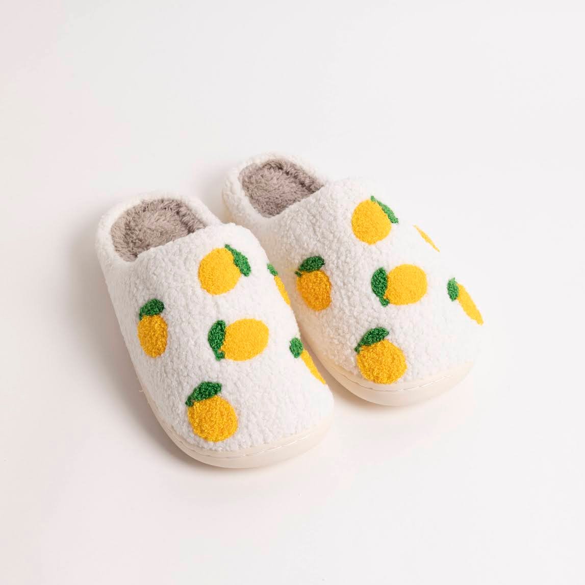 Lemon Furry Indoor Slippers - P I C N I C 